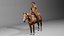 Pack de personnages cowboy et cheval avec animations de montée/descente de cheval (modèle 3D)