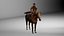 Pack de personnages cowboy et cheval avec animations de montée/descente de cheval (modèle 3D)