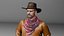 Pack de personnages cowboy et cheval avec animations de montée/descente de cheval (modèle 3D)