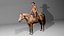 Pack de personnages cowboy et cheval avec animations de montée/descente de cheval (modèle 3D)
