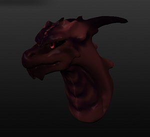 simple dragon head 3D model