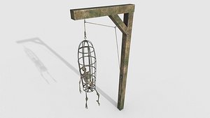 Pirate gibbet Gibbeting Hanging chains Execution device Public display 3D model