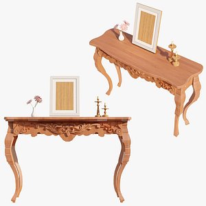 Neoclassical Storage Chest and Dressing Table 3D model