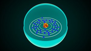3D Yttrium Chemical Element model