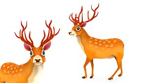 3D deer rigged