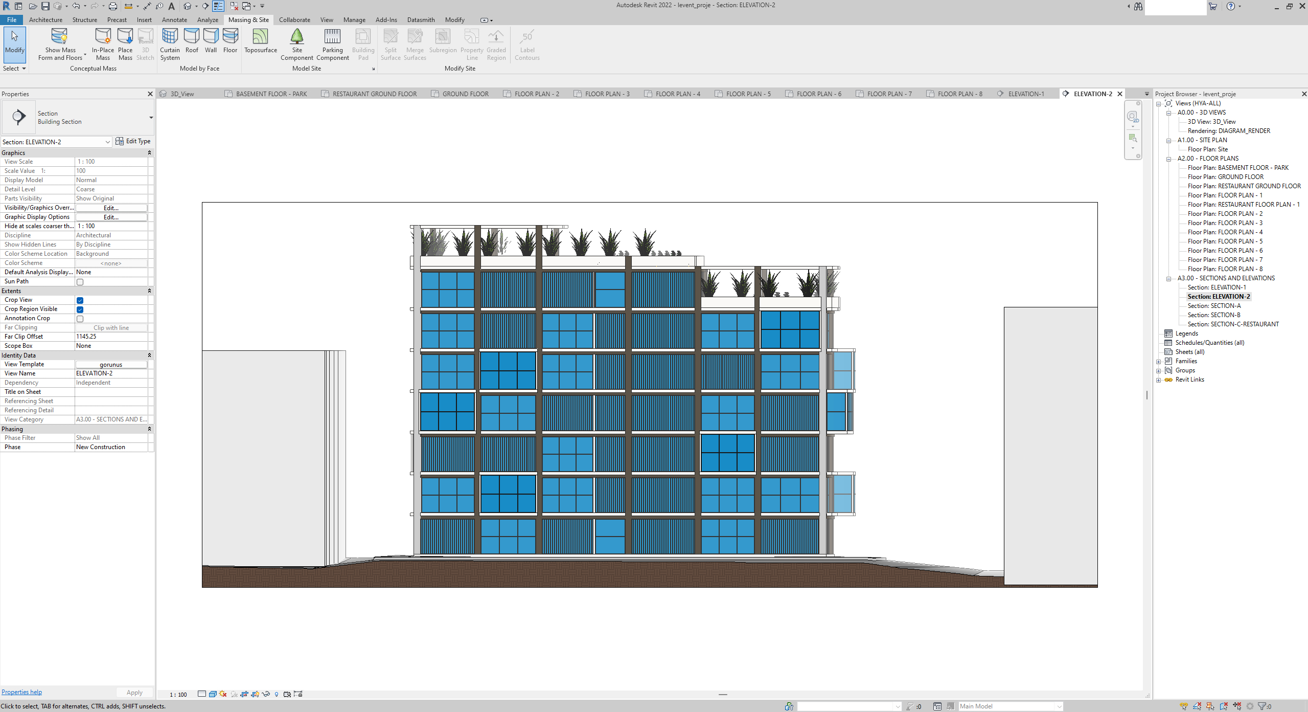 modelo 3d Proyecto Revit de edificio de apartamentos modelo 3d ...