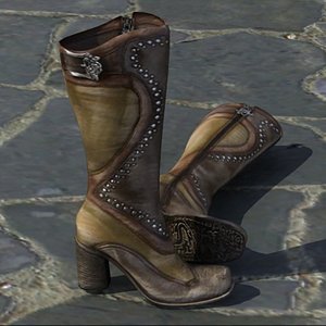 3d model heel female boots mark