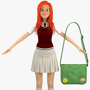 school student 3c sweater 3d model