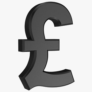 3D uk pound currency symbol