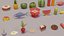 Low Poly Food Collection - Fruits Vegetables Food