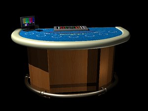 blackjack table las vegas 3d model