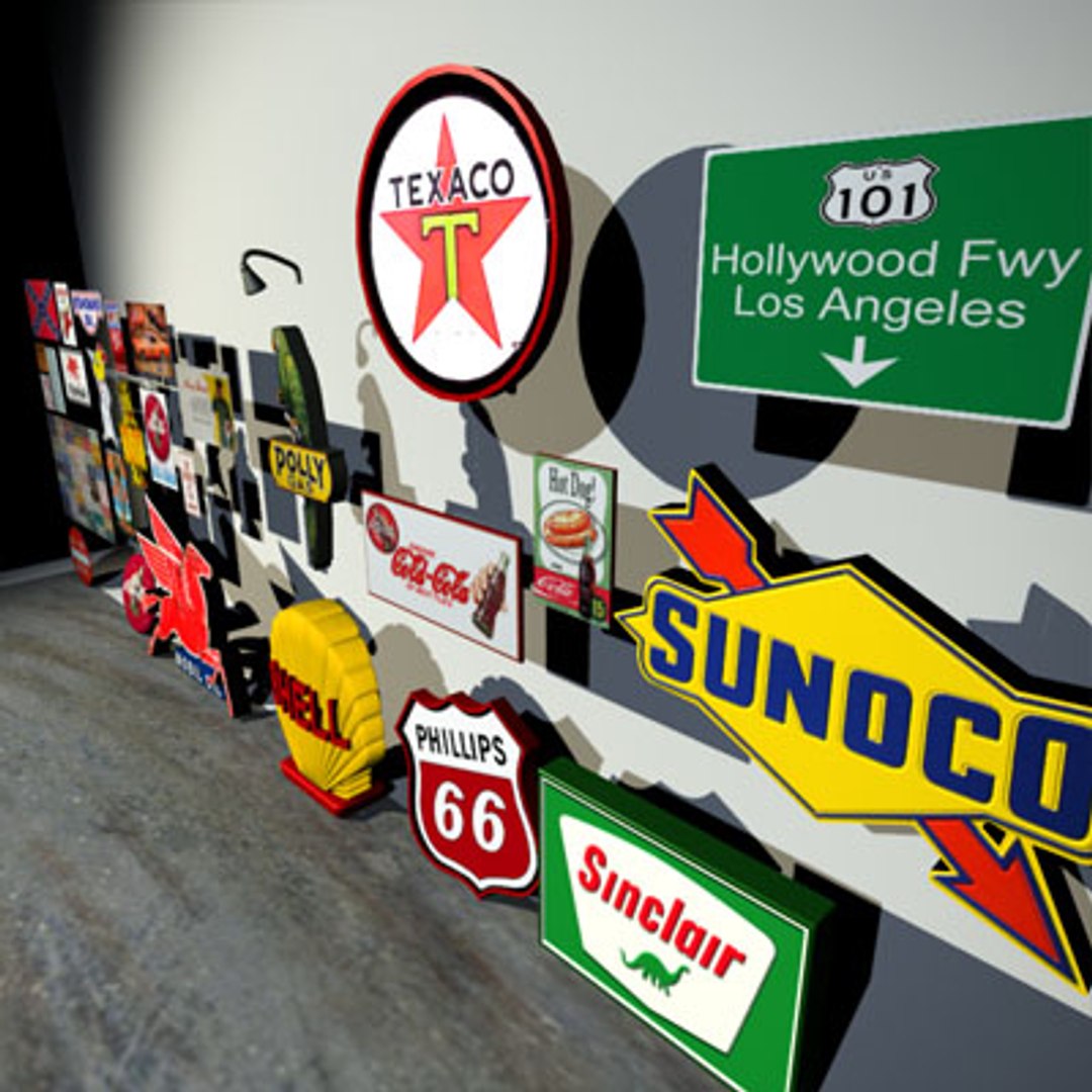 3d Garage Wall Signs 01