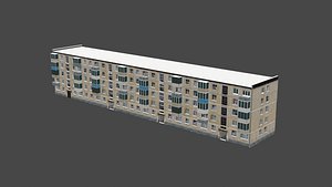 3D model Russian panel house 1-464 serie