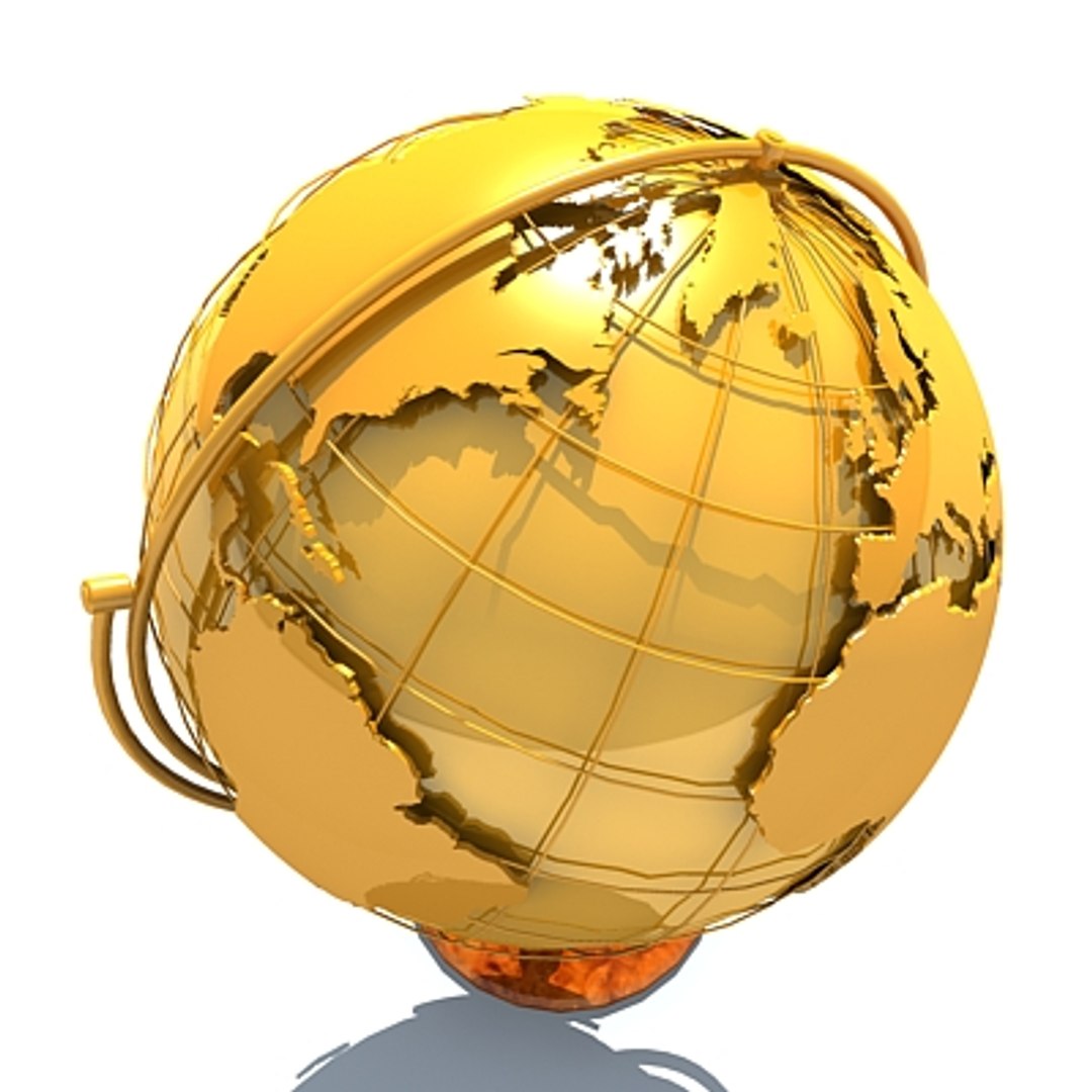 3d Model Desk Globe