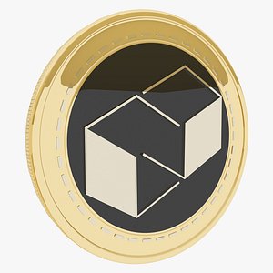 3D Hintchain Cryptocurrency Gold Coin model