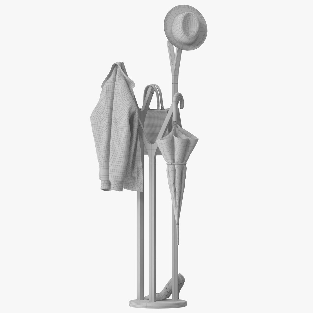 3D Model Coat Rack Stand Free Standing - TurboSquid 2277908