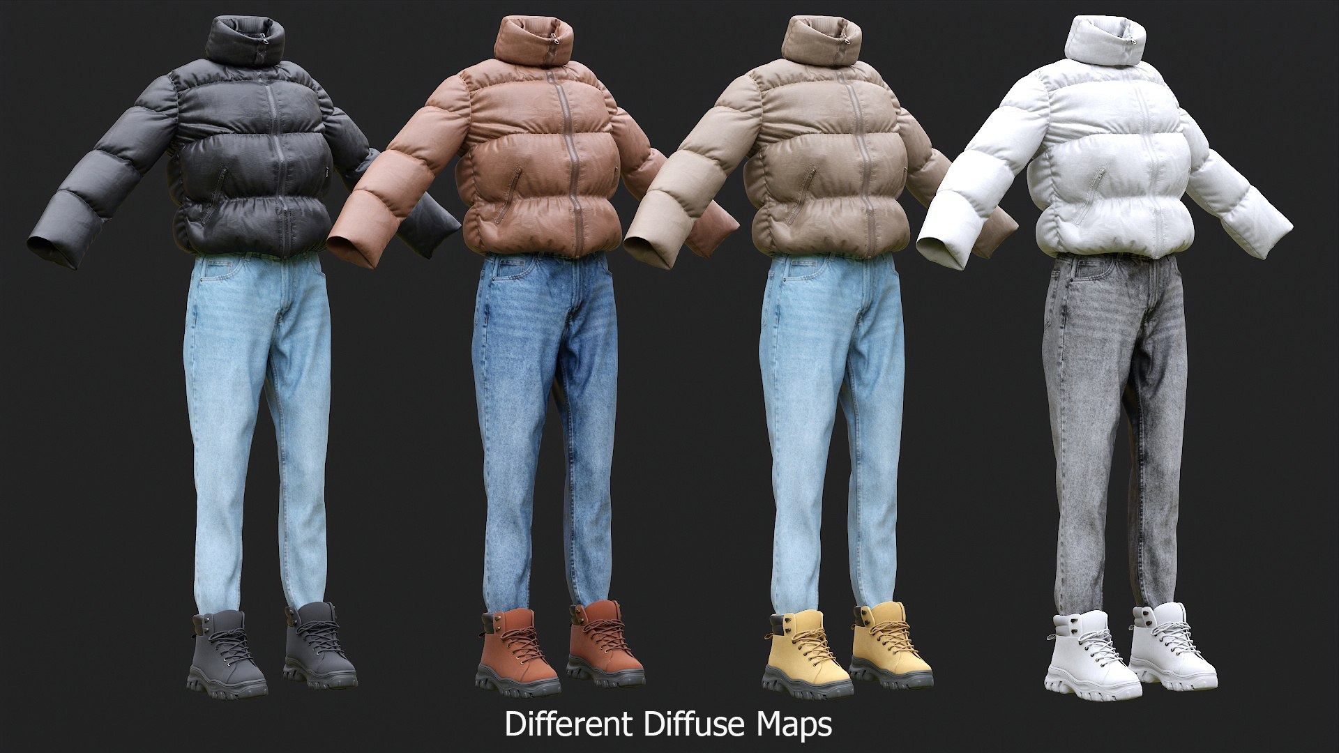 3D Womens Puffer with Pants and Boots https://p.turbosquid.com/ts-thumb/WD/heIjrf/oz/womens_puffer_pants_boots_colors_mc/jpg/1646571459/1920x1080/fit_q87/6bacf9e92dbe8619fc509ef3072f518f635d00a4/womens_puffer_pants_boots_colors_mc.jpg