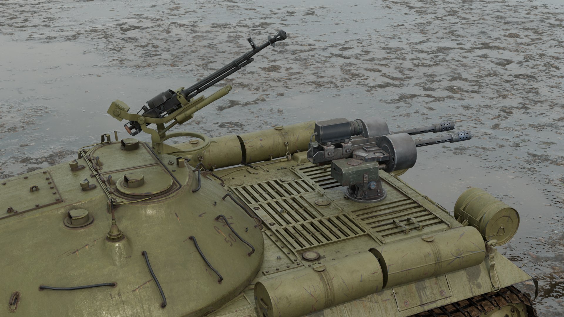 3D Realistic Tank PBR 4k Low-poly - TurboSquid 2400948