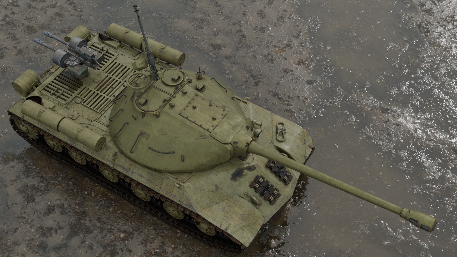 3D Realistic Tank PBR 4k Low-poly - TurboSquid 2400948