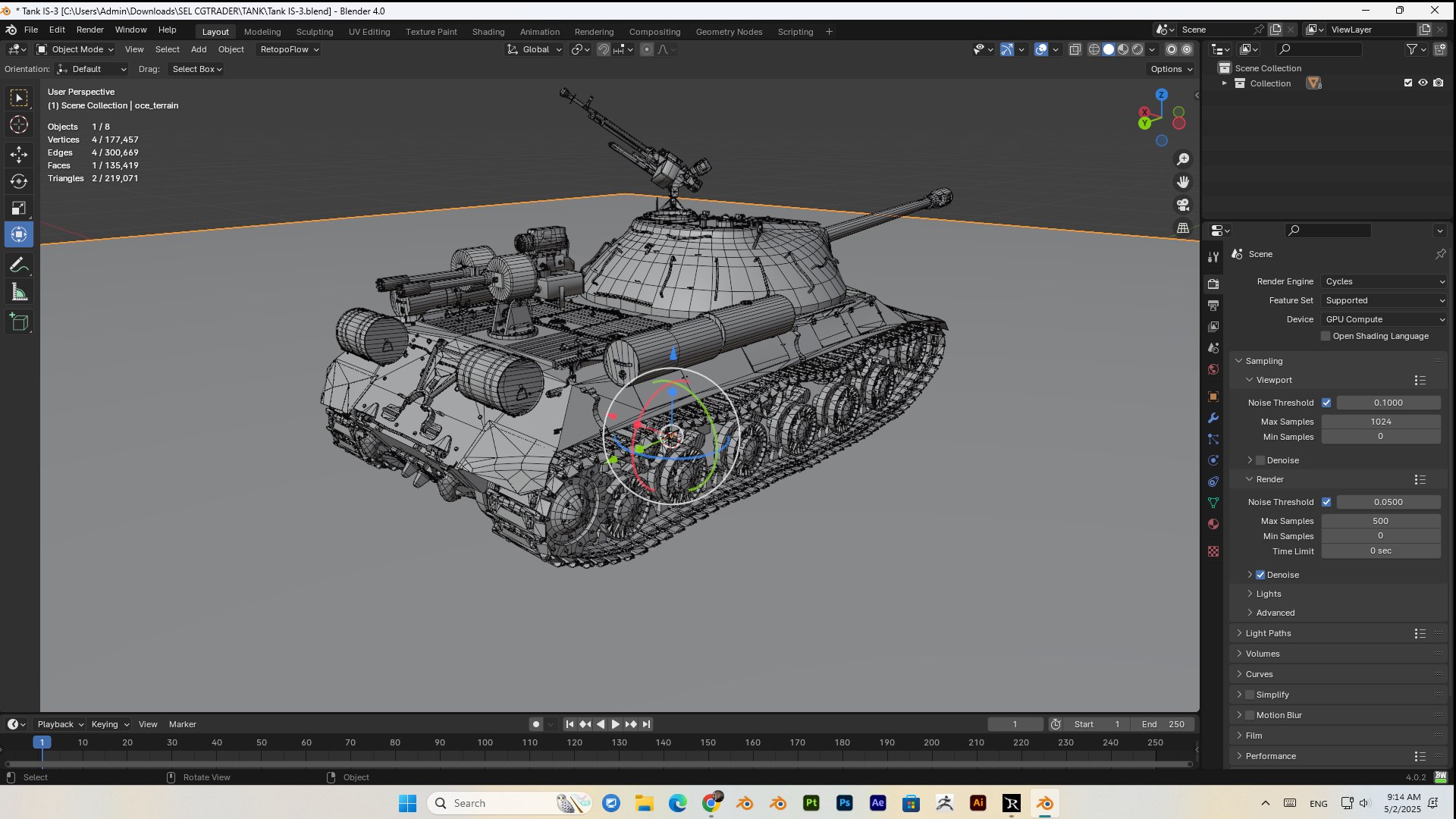 3D Realistic Tank PBR 4k Low-poly - TurboSquid 2400948