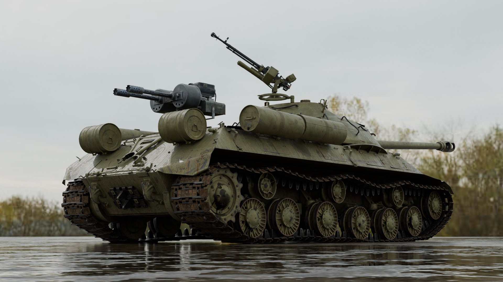 3D Realistic Tank PBR 4k Low-poly - TurboSquid 2400948