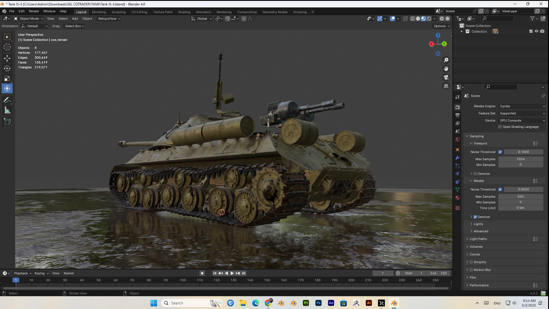 3D Realistic Tank PBR 4k Low-poly - TurboSquid 2400948