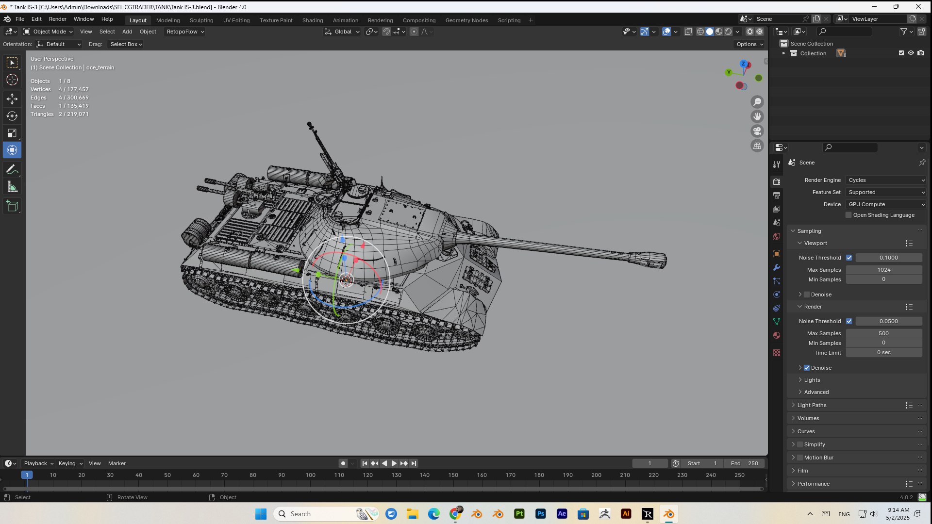 3D Realistic Tank PBR 4k Low-poly - TurboSquid 2400948