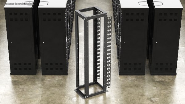 Open Frame Server Rack 50U Empty 3D model - TurboSquid 1848980