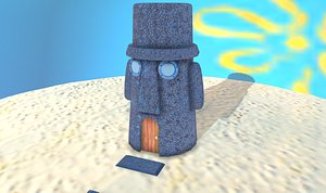 3D model squidward house spongebobs
