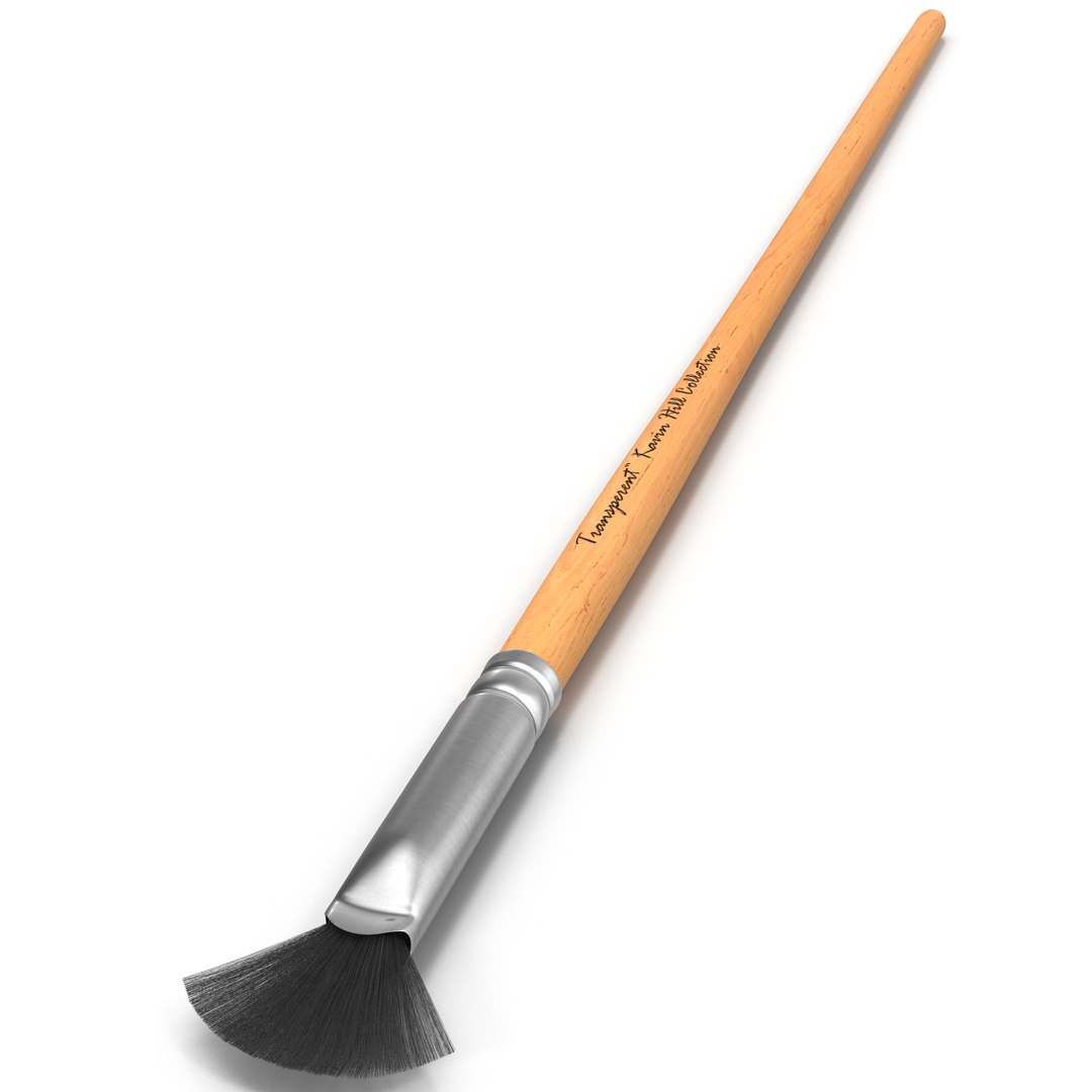 Paint Brush Fan 3D Model 3D model preview