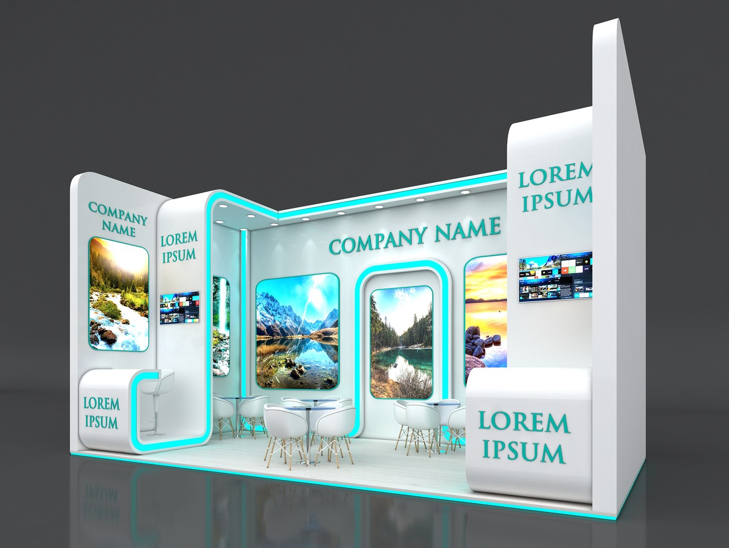 Booth Exhibit Stand 3D Model - TurboSquid 1671766