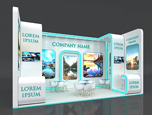 booth exhibit stand 3D model
