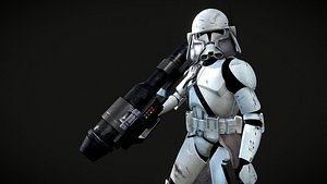 Clone heavy trooper phase 2 3D model