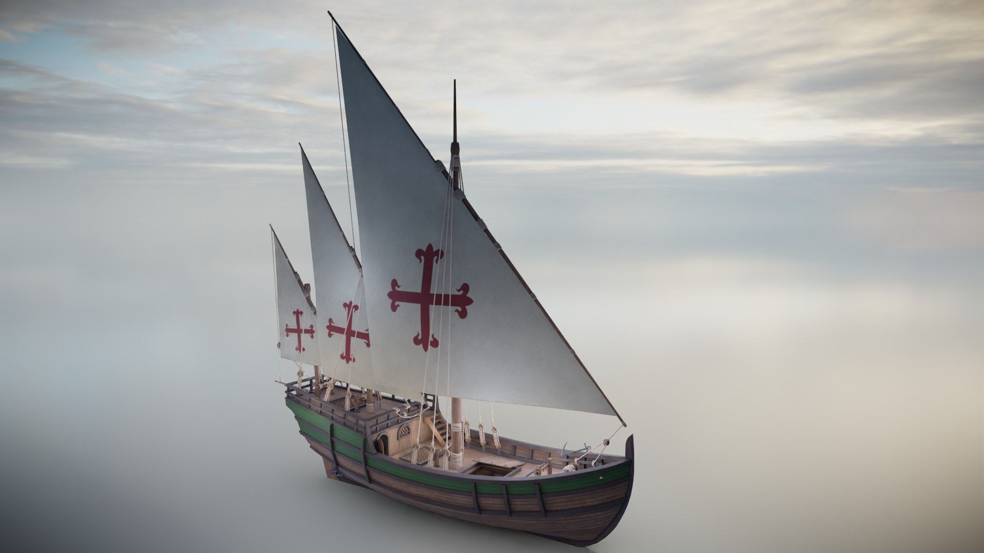 3D Model PBR Medieval Ship Collection - TurboSquid 2187301