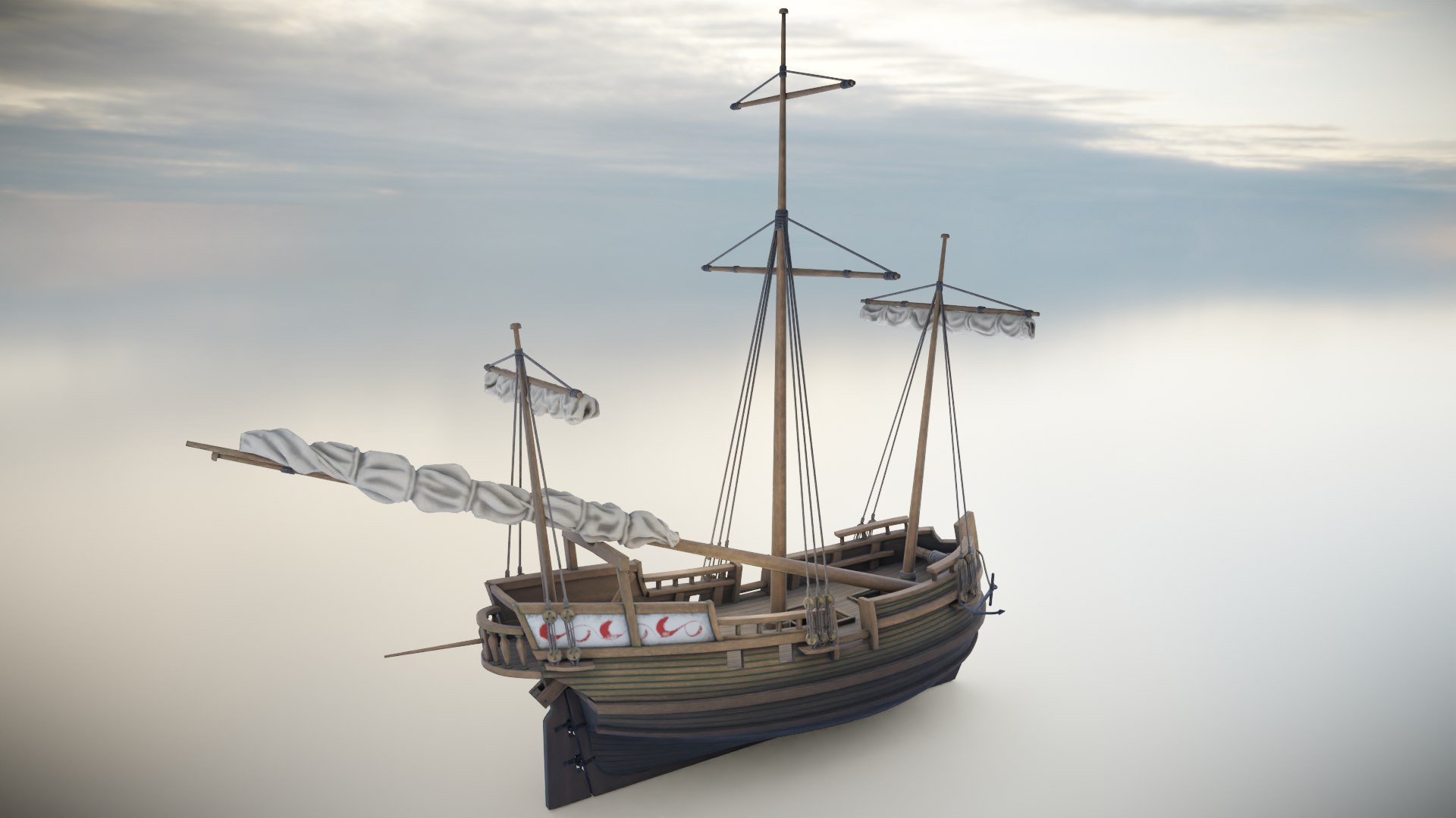 3D Model PBR Medieval Ship Collection - TurboSquid 2187301