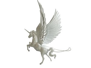 3D stone pegasus sculpture model