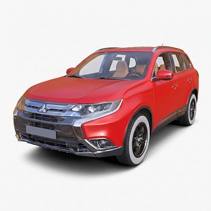 Mitsubishi Outlander GT V6 3-Row Family SUV - Detailed Cinematic 3D Asset