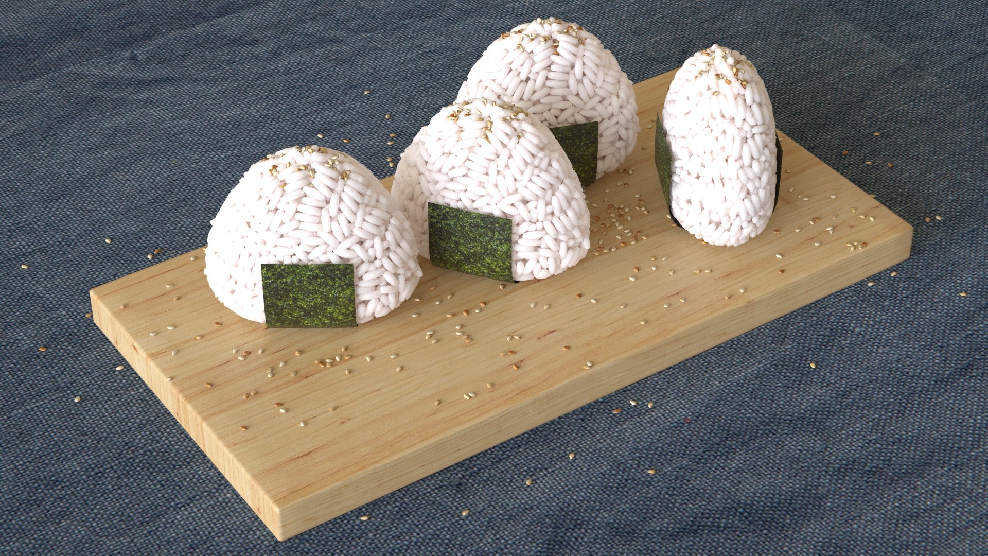 Japanese rice ball 3D model https://p.turbosquid.com/ts-thumb/WE/4b59cN/zJ/food_009_0000/jpg/1645107546/1920x1080/fit_q87/86b47e0f4527acd20a98fa60915ee66ff23a60cf/food_009_0000.jpg