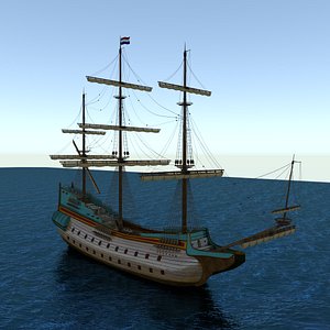 voc-ship 3d model