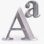 Free  3d  alphabet A