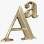 Free  3d  alphabet A