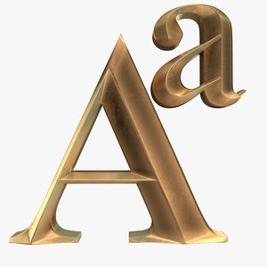 Free  3d  alphabet A