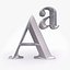 Free  3d  alphabet A