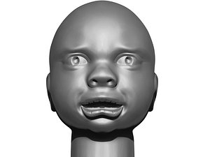 Crying baby head doll toy