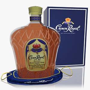 crown royal whisky set 3d model
