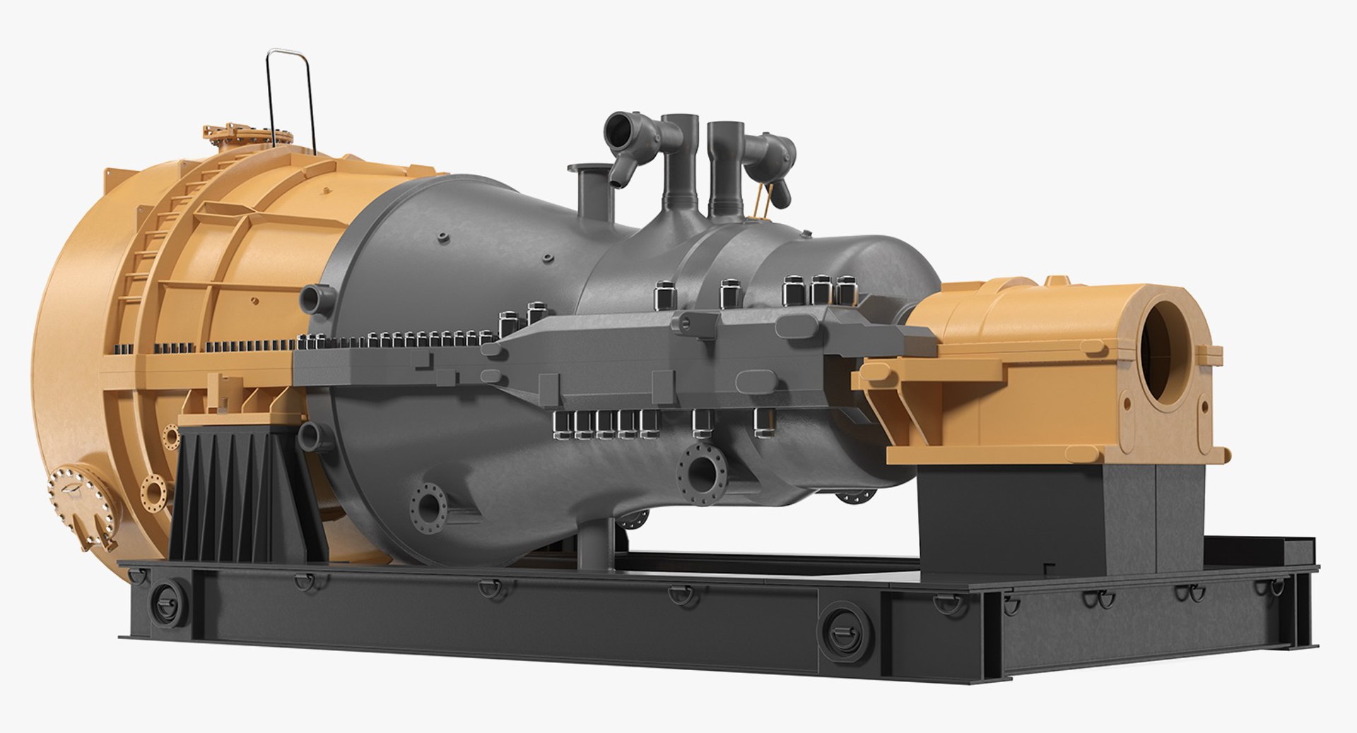 Steam Turbine Generic 3D model preview
