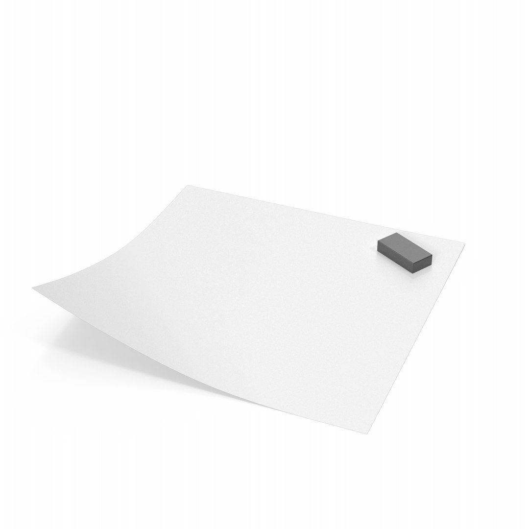 Sticky Note With Magnet 3D Model - TurboSquid 1852552