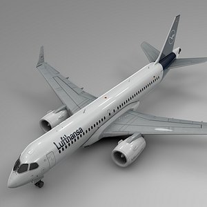 3D model lufthansa airbus a220-300 l600