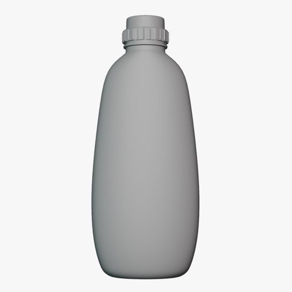 modelo 3d Botella de mostaza básica: solo geometría, sin texturas ni ...