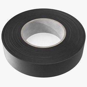 3D PVC Electrical Insulation Tape Black model